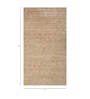Beige Solid Wool 6 ft X 9 ft Hand Woven Carpet