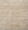 Beige Solid Wool 6 ft X 9 ft Hand Woven Carpet