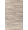 Beige Solid Wool 6 ft X 9 ft Hand Woven Carpet