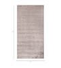 Beige Solid Wool and Bamboo Silk 5 ft X 8 ft Hand Woven Carpet