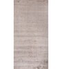 Beige Solid Wool and Bamboo Silk 5 ft X 8 ft Hand Woven Carpet
