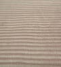 Beige Solid Wool and Viscose 5 ft X 8 ft Hand Woven Carpet