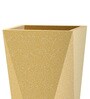 Beige Square Shaped Polymer Floor Planter