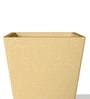 Beige Square Shaped Polymer Floor Planter