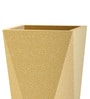 Beige Square Shaped Polymer Floor Planter