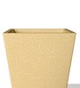 Beige Square Shaped Small Polymer Floor Planter