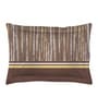 Beige Striped 120 TC Cotton Single Bed Sized Bed Sheets With 1 Pillow Cover