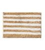 Beige Geometric Microfibre 32x20 Inches Super Soft Bath Mat