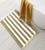 Beige Geometric Microfibre 32x20 Inches Super Soft Bath Mat