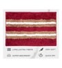 Maroon Striped Polyester Blend 21x13 Inches Antiskid Bath Mat (2Pcs)