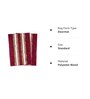 Maroon Striped Polyester Blend 21x13 Inches Antiskid Bath Mat (2Pcs)