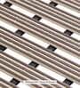 Beige Striped PVC 24x19 Inches Antiskid Shower Bath Mat