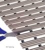 Beige Striped PVC 24x19 Inches Antiskid Shower Bath Mat