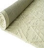 Beige Stripes Wool Hand Tufted Carpet