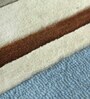 Beige Stripes Wool 4 ft x 6 ft Hand tufted Carpet