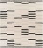 Beige Stripes Wool 5 ft x 7 ft Hand tufted Carpet