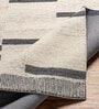 Beige Stripes Wool 5 ft x 7 ft Hand tufted Carpet