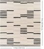 Beige Stripes Wool 5 ft x 7 ft Hand tufted Carpet