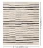 Beige Stripes Wool 8 ft x 10 ft Hand tufted Carpet