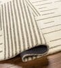 Beige Stripes Wool 8 ft x 10 ft Hand tufted Carpet