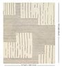 Beige Stripes Wool 8 ft x 10 ft Hand tufted Carpet