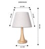 Beige Table Lamp Modern Design With Fabric Textured Lampshade Wooden Base