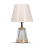 Beige Table Lamp With Fusion Of Modern Design Fiberglass  Matelic Base