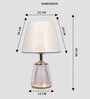 Beige Table Lamp With Fusion Of Modern Design Fiberglass  Matelic Base