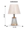 Beige Table Lamp With Fusion Of Modern Design Fiberglass  Matelic Base