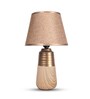 Beige Table Lamp With Stylish Design Fabric Lampshade Ceramic Base