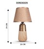 Beige Table Lamp With Stylish Design Fabric Lampshade Ceramic Base