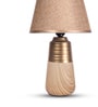 Beige Table Lamp With Stylish Design Fabric Lampshade Ceramic Base