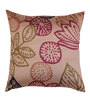 Beige Floral Fabric 16 x 16 Inches Cushion Cover