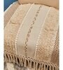Beige Textured Cotton 1 Seater Sofa Cover