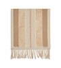 Beige Textured Cotton 1 Seater Sofa Cover