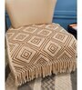 Beige Textured Cotton 1 Seater Sofa Cover