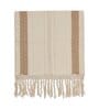 Beige Textured Cotton 1 Seater Sofa Cover