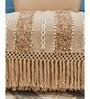 Beige Textured Cotton 1 Seater Sofa Cover