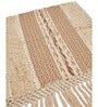 Beige Textured Cotton 1 Seater Sofa Cover