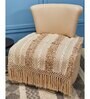 Beige Textured Cotton 1 Seater Sofa Cover