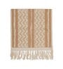 Beige Textured Cotton 1 Seater Sofa Cover