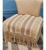 Beige Textured Cotton 1 Seater Sofa Cover