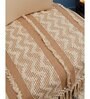 Beige Textured Cotton 1 Seater Sofa Cover