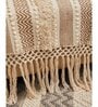 Beige Textured Cotton 1 Seater Sofa Cover