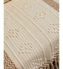 Beige Textured Cotton 1 Seater Sofa Cover