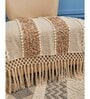 Beige Textured Cotton 1 Seater Sofa Cover