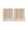 Beige Textured Cotton 1 Seater Sofa Cover
