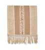 Beige Textured Cotton 1 Seater Sofa Cover