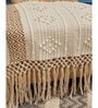 Beige Textured Cotton 1 Seater Sofa Cover