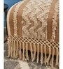Beige Textured Cotton 1 Seater Sofa Cover